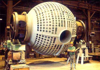 The sonarsphere was made at Lukens Steel.