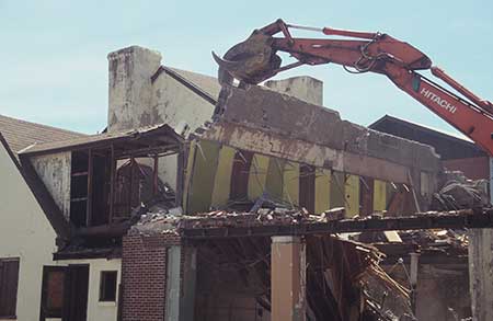 Demolition of Lukens Store, 2009