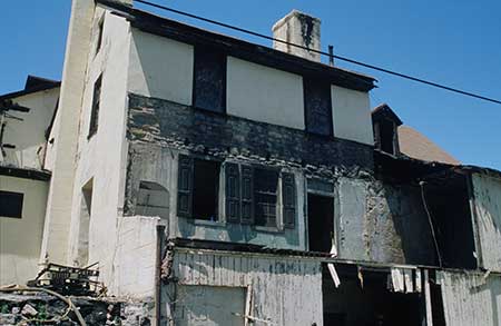 Demolition of Lukens Store, 2009, Looking North
