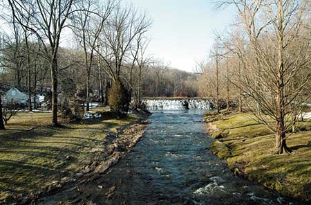 Buck Run, a tributary of the Brandywine River supported several mills. 