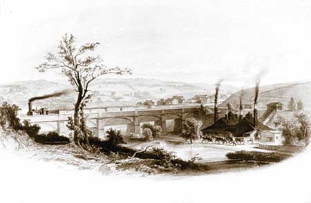  Opened in 1834, the first railroad bridge (the high bridge) provided Coatesville businesses access to western-Pennsylvania markets and beyond.