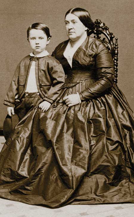 Isabella Lukens Huston (b. 1822; d. 1889) with her second son, Charles Lukens Huston, about 1863.