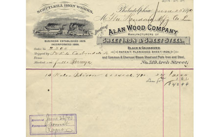 1890 Order Receipt, From the collection of NISHM