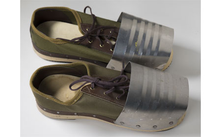 Wood Sole Shoes with Toe Guards, From the collection of NISHM