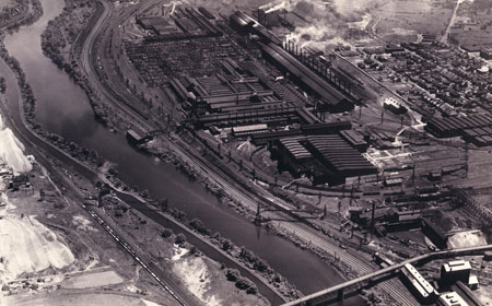 Aerial View of Bethlehem Site, 1932, Hagley Museum  and Library