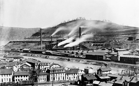 Cambria Blast Furnaces In Operation, Late 1800s, Hagley Museum and Library