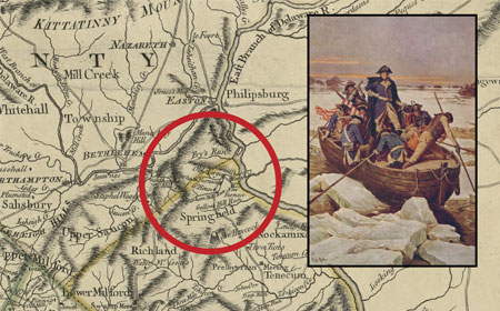 Pennsylvania Map Published 1775, Washington Crossing The Delaware, Library of Congress