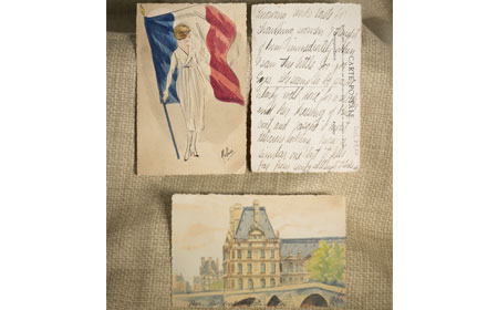 French Postcards — These three postcards were sent from Stewat Huston to his family at home. — National Iron & Steel Heritage Museum