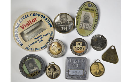 Pennsylvania Steel Company Identification Badges, From the collection of NISHM