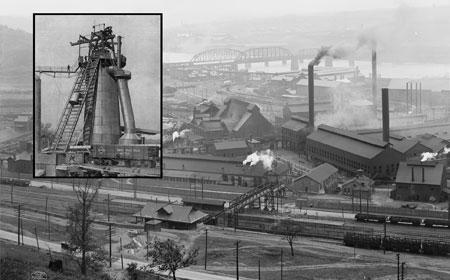 Aerial View and Blast Furnace, c1905, Library of Congress