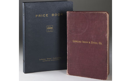 Lukens Steel Company 1954 Price Book, & Lukens Iron & Steel Co. Book, From the collection of NISHM