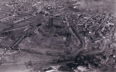 Aerial view of Phoenixville site, c1920s, Hagley Museum and Library