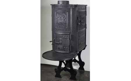 Cast Iron Stove Made at Isabella Furnace, From the collection of the Uwchlan Township Historical Commission